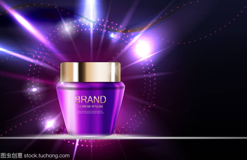 3D现实载体插图化妆品 为广告与杂志注入时尚新维度